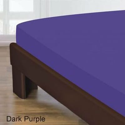 Homéé® Katoen Hoeslaken - 140x200 +30cm - gladde 100% Katoen - donker paars
