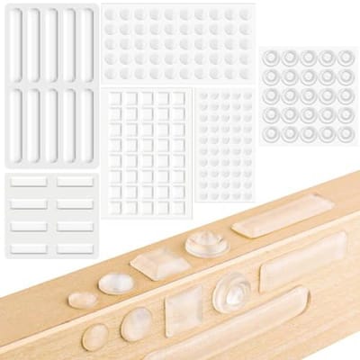 Meubelbumpers Pads – 183 Stuks Transparante Rubberen Voetpads en Kastdeurbufferpads – Geluidsdempende Bumperpads – Bescherming voor Deuren, Laden en Meubels (6 Maten)