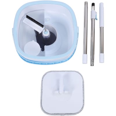 Spinmop en Emmer Set met Zelfscheidend Vuil en Schoon Water Systeem 360 Graden Roterend Zelf