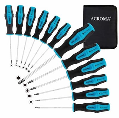 12-delige magnetische Torx schroevendraaier set T5-T40 voor elektronica en gereedschap