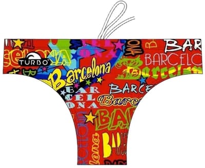 Turbo Barcelona Lights Zwemslip Rood L Man
