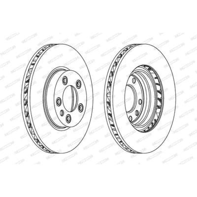 Remschijf FERODO DDF1591RC-1 voorkant, geventileerd, 1 Stuk