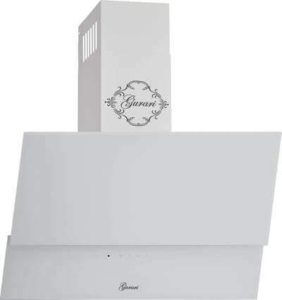 GURARI Waskap GCH 268 WH 6 Prime N+Koolfilter, Afzuigkap 60cm, wit glas, wandkap, 1000m³/h, randafzuiging