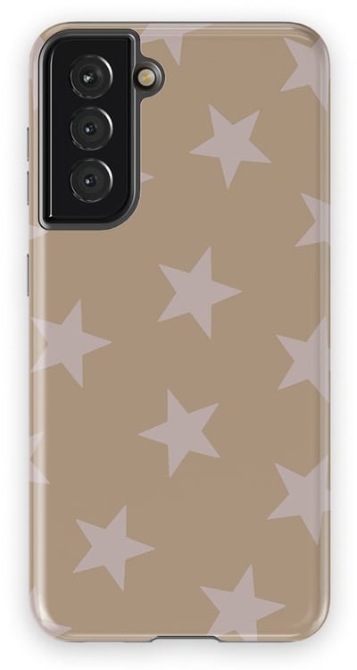 DripCase Hoesje Samsung Galaxy S21 | Sterren Design | Magnetisch Opladen | 2-in-1 Ontwerp | Stars Backcover Mocha Blush