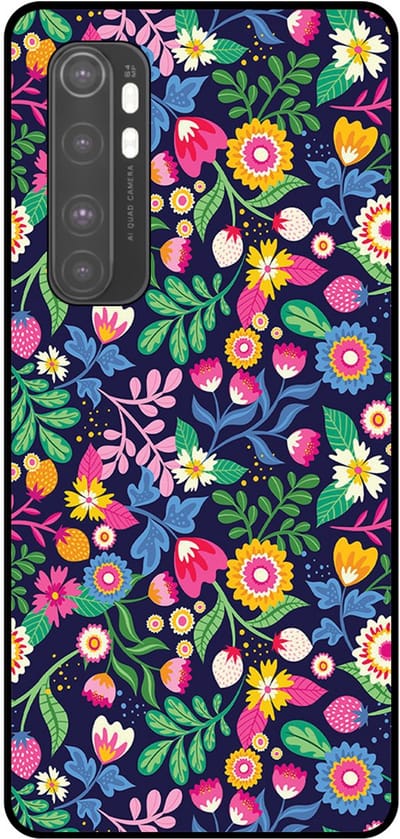 Smartphonica Telefoonhoesje Geschikt voor Xiaomi Mi Note 10 Lite met bloemen opdruk - TPU backcover case flower design geschikt voor Xiaomi MI Note 10 Lite
