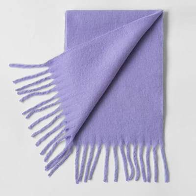 Écharpe Chaude Couleur Unie Filles Hiver Épaisse Peluche Longue Écharpe Écharpe Couleur Unie gray