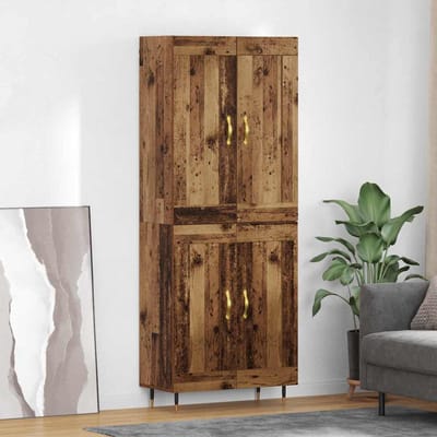 vidaXL Highboard Oud Hout 69,5 x 34 x 90 cm Bewerkt hout