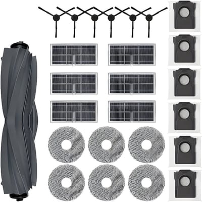 PolkaHome® Vervangingsset geschikt voor Robotstofzuiger Accessoires & Onderdelen – Geschikt voor Dreame Dreame L10s Pro, L10s ULTRA Gen2, Gen 2 PRO, PRO HEAT X30, HEAT X30, L10s PRO ULTRA HITTE RLL82CE, X30 ULTRA, MOVA E30, MOVA E30 ULTRA, P10 ULTRA
