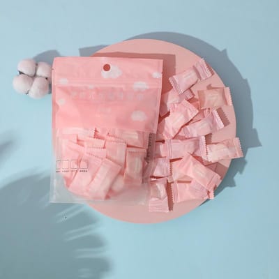 Badkamer Gecomprimeerde Handdoek Wegwerp Capsules Handdoeken Magische Gezichtsverzorging Tablet Non-woven Reizen Draagbaar Doekjes Papieren Doekje pink