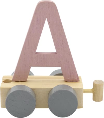 Lettertrein A roze | * totale trein pas vanaf 3, diverse, wagonnetjes bestellen aub