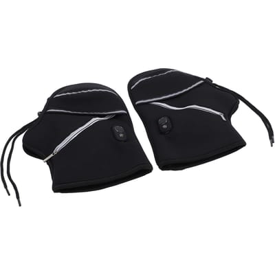 Elektrische Fiets Verwarmde Handschoenen Stuur Verwarmde Handschoenen Winddicht Koudebestendig Voertuigaccessoires black