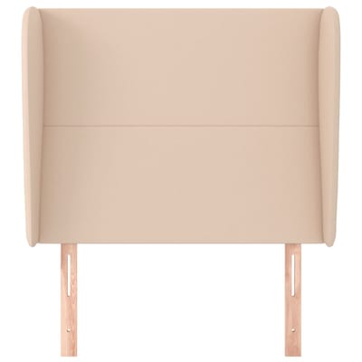 vidaXL - Hoofdbord - met - randen - 93x23x118/128 - cm - kunstleer - cappuccinokleur