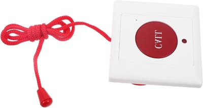 Noodoproepknop - Patiënt alarm - Veiligheid thuis - Dubbel alarmsysteem - 85 x 85 cm - Wit