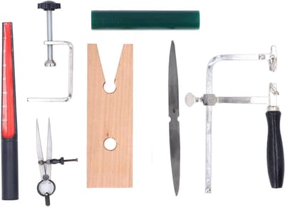 Sieraden Wax Ring Maken Casting Tool Kit, 20st Juweliers Ring Wax Carving Tools Wax Ring Sizer Wax Tube File Sieraden Ring Saw Frame, Juweliers Bench Pin Clamp