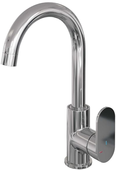 Brauer Chrome Edition Hoge Opbouw Wastafelmengkraan met Draaibare Ronde Uitloop Model C Chroom