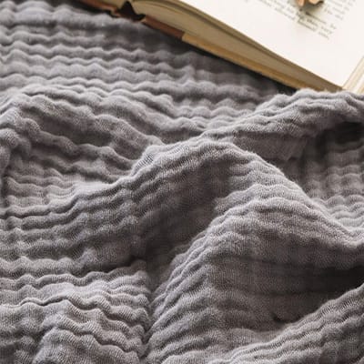 Mousseline Deken - Gaasdoek Deken - Comfortabel Slapen - 6-Laags Katoen - 140x190 cm - Grijs