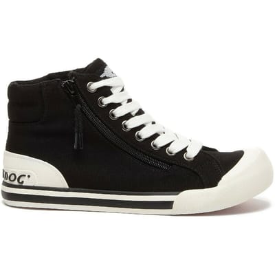 Rocket Dog Dames/dames Jazzin Hi Trainers (Zwart)
