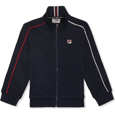 FILA Unisex Caresana Regular Track Jacket Black Iris Maat: 86/92 | Sportkleding Outlet | Unisex | Blauw