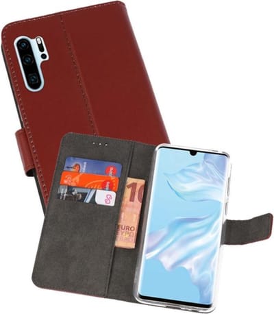 Booktype Telefoonhoesjes - Bookcase Hoesje - Wallet Case - Geschikt voor Huawei P30 Pro - Bruin