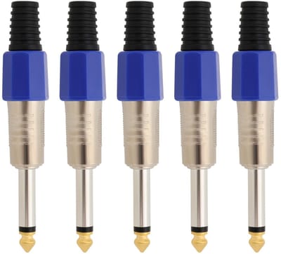 Store_7 - Audio Plug - 6.35 mm Haakse Plug - Verlengkabel Oplossing - Enkele Kanaals - Geschikt voor Microfoon en Speaker - Zinklegering
