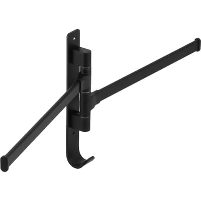 Handdoekhouder Wandmontage Draaibaar Inklapbaar Ruimte-Aluminium Handdoekenrek voor Badkamer gray