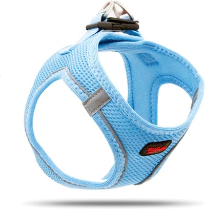 Tailpetz - Air-Mesh Harness - Hondenharnas - Hondentuig - Hondentuigje Kleine Hond - Y Tuig Hond - Harnas Hond - Anti Trek Tuig Hond - Reflecterend - Maat XS - Blue
