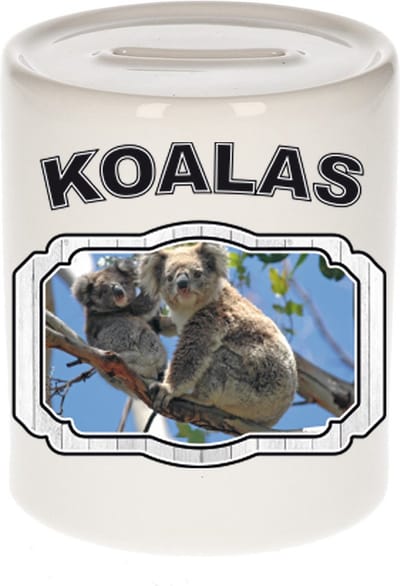 Dieren liefhebber koala beer spaarpot 9 cm jongens en meisjes - keramiek - Cadeau spaarpotten koalaberen liefhebber