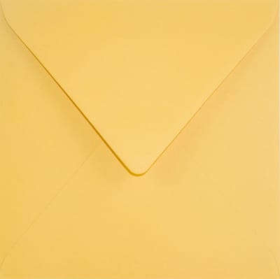 Gladde gele enveloppen 12 - 153 x 153 mm - 25 stuks - NK natgelijmde - 120 gram - Keaykolour - Netuno