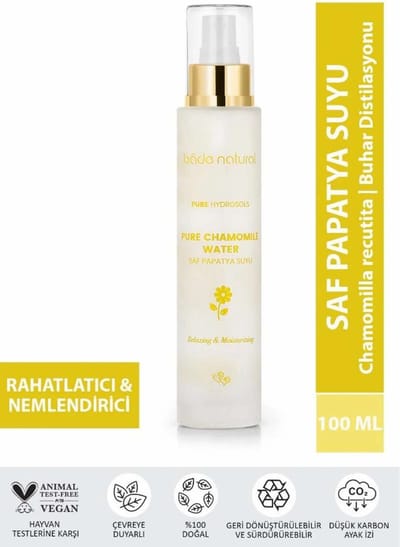 Bade Natural Kamille Water (Chamomile Water) – 100% Natuurlijk & Puur – Kalmerende en Hydraterende Haar- & Gezichtstonic – 100 ml