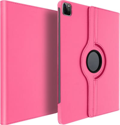 Draaibare Bookcase - Geschikt voor iPad Air 2022 Hoes - 4e, 5e Generatie -10.9 inch (2020-2022) - Fel Roze