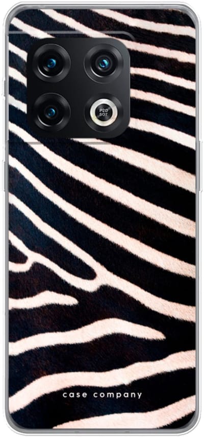 Case Company® - Hoesje geschikt voor OnePlus 10 Pro hoesje - Zebra - Soft Cover Telefoonhoesje - Bescherming aan alle Kanten en Schermrand