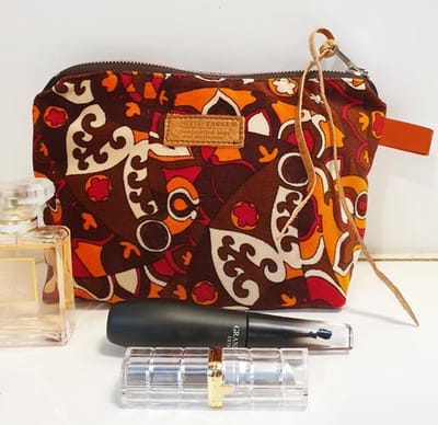 Toetie & Zo Handgemaakte Toilettas Fluweel Retro mt M, make-uptasje, beautycase