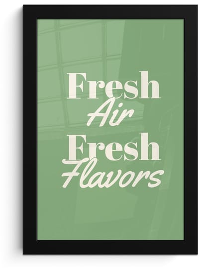 Poster in lijst - Fotolijst 20x30 cm - Posters - Tekst - Groen - Sierlijk - Letters - Posterlijst zwart - Decoratie - Wanddecoratie woonkamer - Muurdecoratie slaapkamer