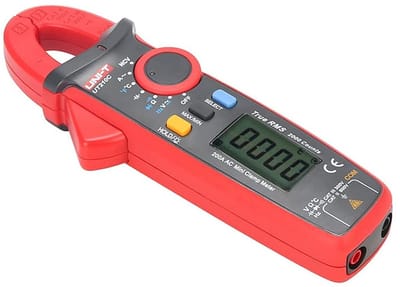 Mini Klemstroommeter - Stroomtang Ampèremeter - Elektrische Installaties - Ergonomisch en Lichtgewicht - 175 mm - Grijs