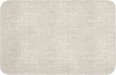 Badmat 60x40 cm - Antislip - Linnen - Textuur - Beige - Badmatten voor badkamer - Badkamermat - Douchemat - Badkamer mat