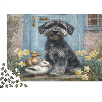 Hondenpuzzel 1000 stukjes - Puzzelspel volwassenen - Ontspanning thuis - Precisie snijtechniek - 38 x 26 cm - Stijl 2