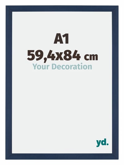 Your Decoration - Puzzellijst 59,4x84 cm - Donkerblauw Geveegd - Puzzellijst 1500-2000 stukjes - MDF Fotolijst - Mura