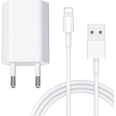 Madream Oplader voor iPhone, USB-stekkerlader met oplaadkabel, universele wandadapter, mini-oplader voor iPhone 7/8/11/1