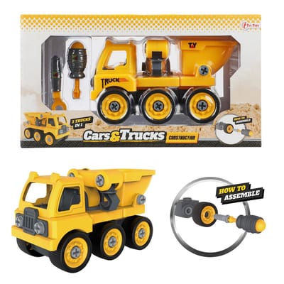 Toi-toys Cars&trucks 3 In 1 Diy Jongens Geel