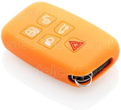 Autosleutel Hoesje geschikt voor Land Rover - SleutelCover - Silicone Autosleutel Cover - Sleutelhoesje Oranje