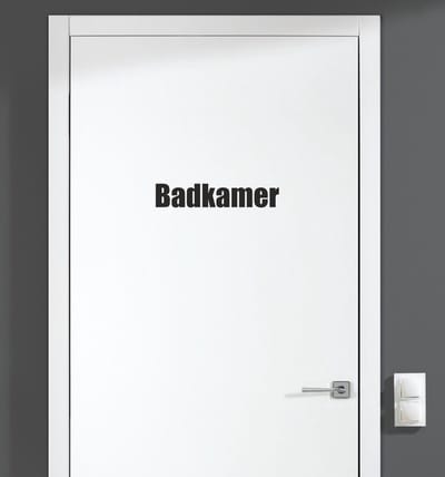 Deursticker - Badkamer - Zwart 17,5x3,5