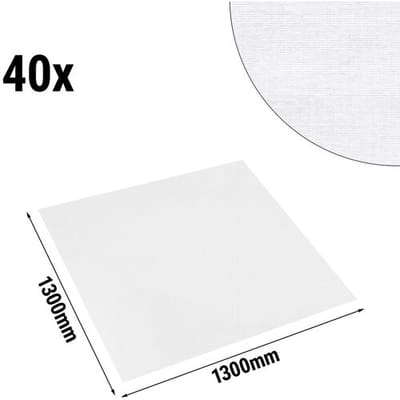 GGM Gastro (40 Stück) Damast Tischdecke Tessin Atlas - 210g/m² - 130x130cm - Weiß