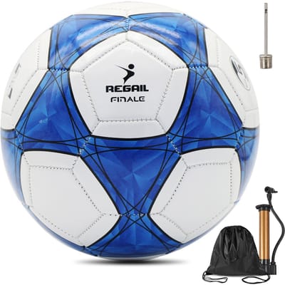 Ballon de football taille 5 pour jeunes, cousu à la Machine, avec aiguille à pompe et sac de rangement pour le sport 5021