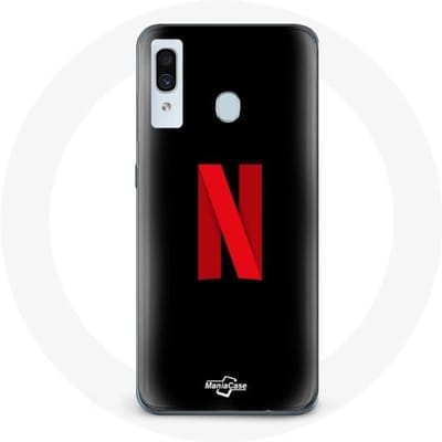 Coque - Netflix - Samsung Galaxy A30 - Souple - Protection - Rouge sur Noir noir