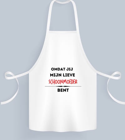 Akyol - omdat jij mijn lieve schoonmoeder bent Keukenschort - Schoonmoeder - de liefste schoonmoeder - moeder cadeautjes - moederdag - verjaardag - geschenk - kado - 82 bij 71 cm