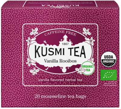 Biologische kruidenthee Kusmi Tea Vanilla Rooibos – 20 mousseline theezakjes