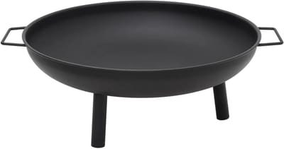 Vuurkorf Buiten - Tuinhaard Sfeer - Terras Verwarmen - Grote Vuurkom - 675x58x225 cm - Zwart