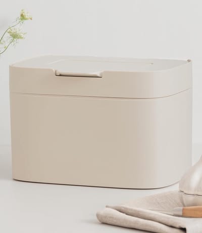 Bio Prullenbak - Compostbak Keuken - Geurvrij Afval - Met Koolstoffilter - 25 x 18 x 16 cm - Taupe