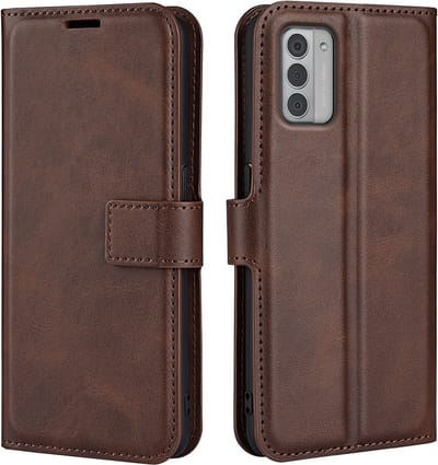 Coverup Hoesje - Geschikt voor Nokia G42 Hoesje - Coverup Deluxe Book Case - Donkerbruin