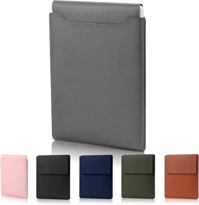 Dunne gewatteerde laptophoes voor 13,3-14 inch laptops, veelzijdige en draagbare laptoptas in donkergrijs, ideaal voor bescherming en stijl
